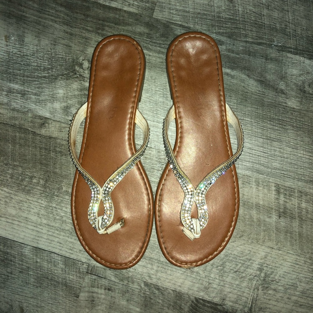 Worn in flip-flops sandals